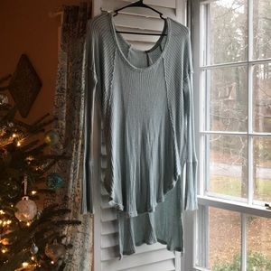 Free People Waffle knit top